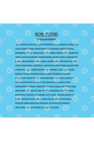TatFast Mom: Resume Mug, Gift, Dowry, Presentation Holder