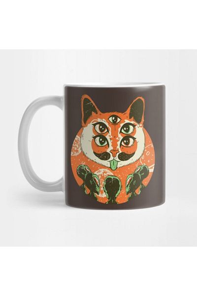TatFast Psychedelic Cat Mug, Gift, Dowry, Presentation