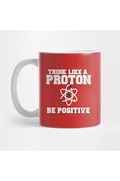 TatFast كوب Think Like A Proton Be Positive، هدية، مهر، عرض