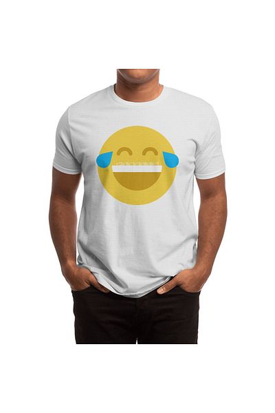 Fizello Λευκό μπλουζάκι Unisex - Πρόσωπο με Tears Of Joy