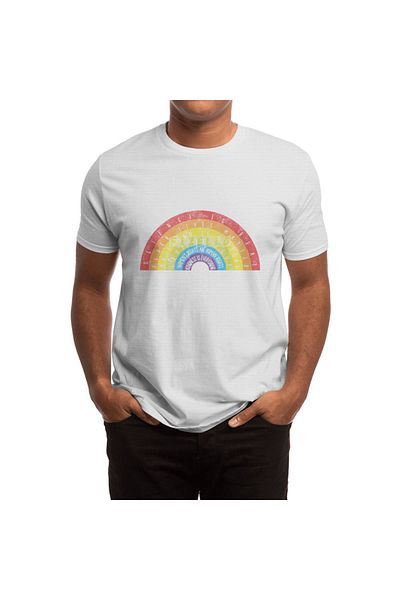 Fizello Λευκό μπλουζάκι Unisex - Η Science Is Real Black Lives Matter Rainbow Vintage γυναικείο μπλουζάκι