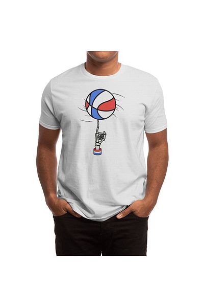 Fizello Λευκό μπλουζάκι Unisex Spin Basketball