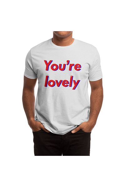 Fizello Ανδρικό και γυναικείο λευκό μπλουζάκι Unisex - You're Lovely