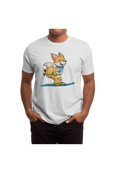 Fizello Μπλουζάκι σκι Fox Color για άνδρες και γυναίκες - Unisex λευκό, μπλουζάκι