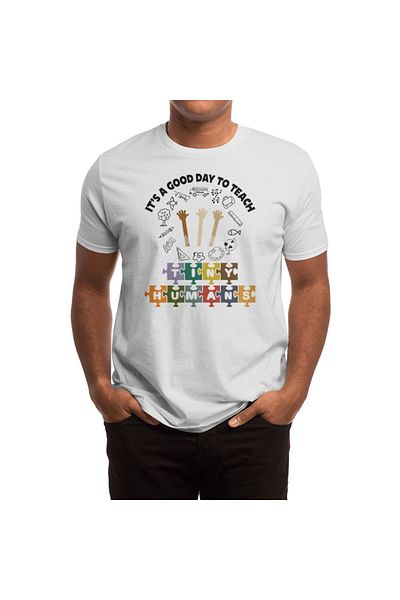Fizello Personaj alb unisex „It’s A Good Day To Teach” - Model de profesor de grădiniță