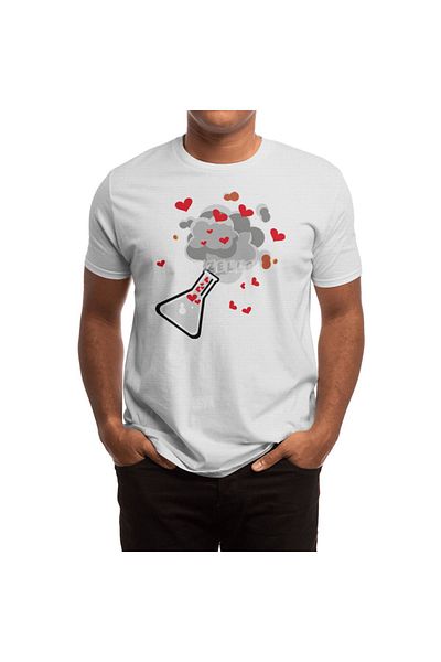 Fizello Tricou alb unisex pentru bărbați și femei - Chemist Of Love