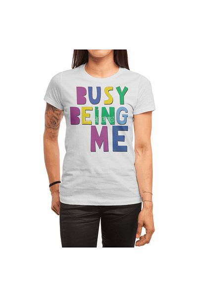 Fizello Λευκό μπλουζάκι Unisex για άνδρες και γυναίκες - Busy Being Me