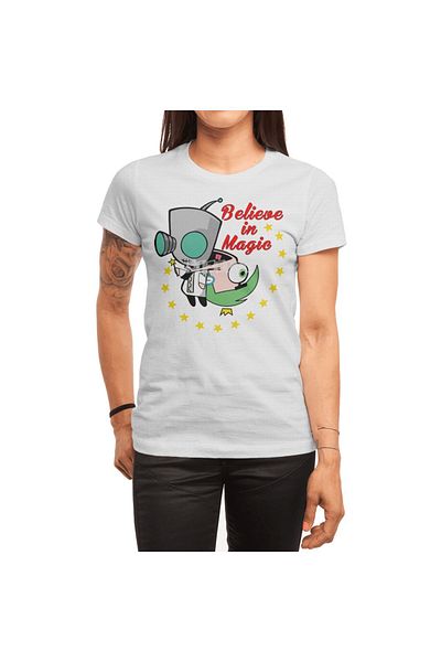 Fizello Tricou alb unisex pentru bărbați și femei - „I Do Believe In Magic”