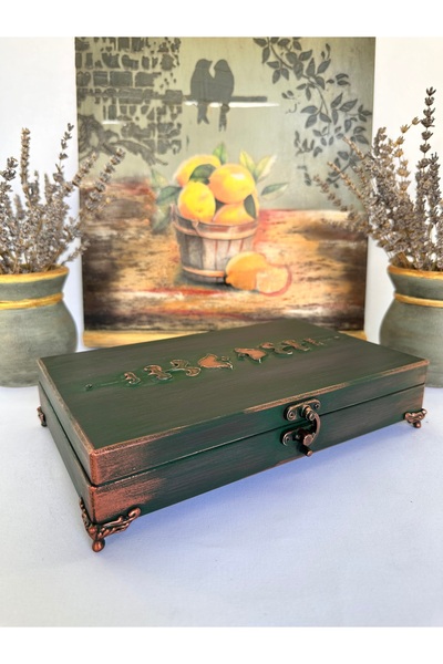 LARTEWOOD Ahşap Takı Kutusu, Organizeri, Dolabı 12 Bölmeli Kolye Küpe Yüzük S...