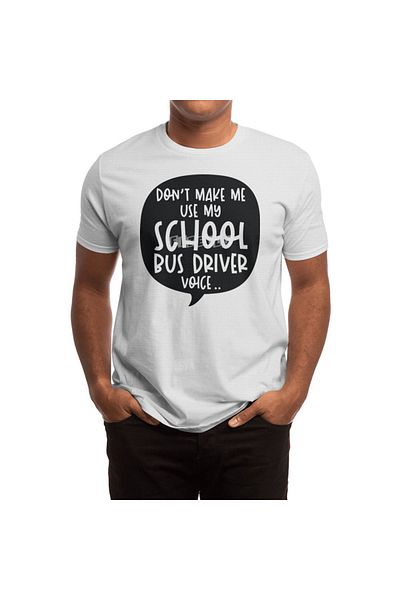 Fizello Unisex Λευκό T-Shirt "Funny Bus Driver" για άνδρες και γυναίκες