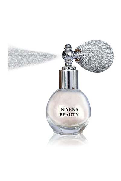 Niyenabeauty Yüz ve Vucut Simi Işıltılı Pudra Basmalı Sprey Ekru Rengi