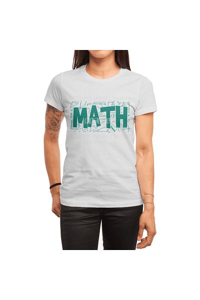 Fizello Tricou alb unisex pentru bărbați și femei - Design „Teacher I Stop Understanding Math”