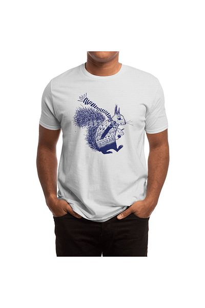 Fizello Tricou alb unisex Squirrel In Winter