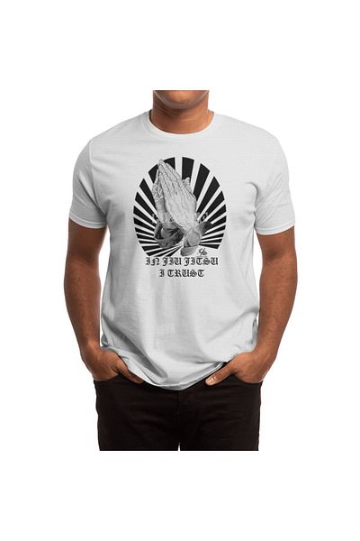 Fizello Tricou alb unisex Jiu Jitsu I Trust