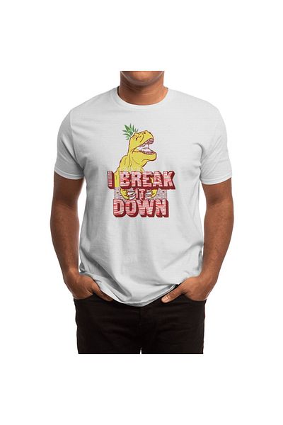 Fizello Λευκό μπλουζάκι Unisex με σχέδιο Pineappleesaurus Rex