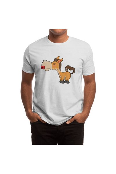 Fizello Tricou unisex White Horse Kiss pentru bărbați și femei
