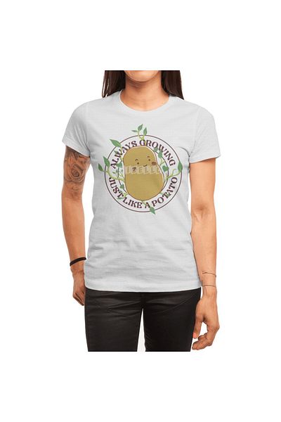 Fizello Tricou pentru bărbați și femei - Always Growing Just Like A Potato Tricou alb unisex