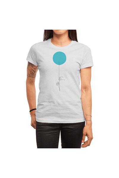 Fizello Ανδρικό και γυναικείο λευκό μπλουζάκι Unisex - Μοντέλο Balloon