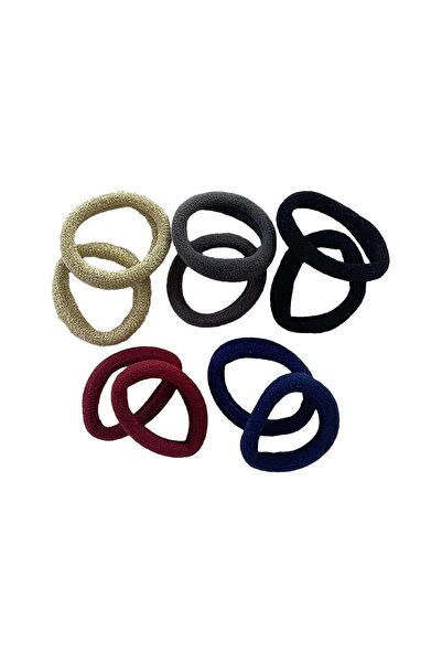 PRVT 10 Pieces Silvery Buckle Rubber Set