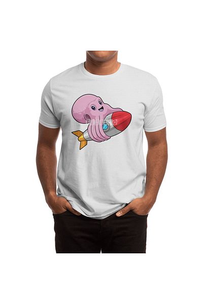 Fizello Μπλουζάκι Unisex White Octopus Rocket