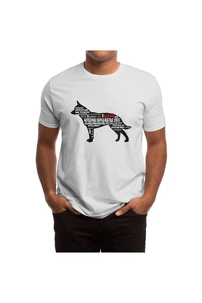 Fizello Ανδρικό και γυναικείο Unisex Λευκό T-shirt - Cattle Dog Defined