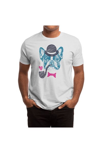 Fizello Λευκό μπλουζάκι Spiffy Frenchie Unisex