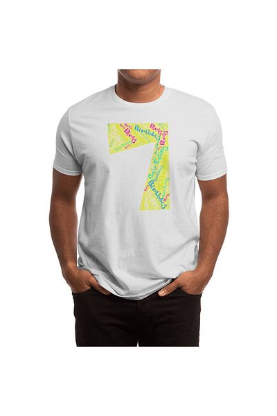Fizello Creative Number 7 Unisex Λευκό T-shirt - Ανδρικό και γυναικείο T-shirt