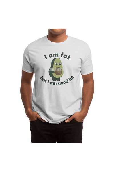 Fizello Αβοκάντο Soft Cut Vegan T-shirt για άνδρες και γυναίκες - Unisex Λευκό T-shirt