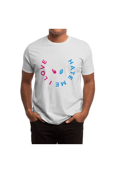 Fizello Tricou alb unisex pentru bărbați și femei - Design „I Love Dice But Dice Hate Me”
