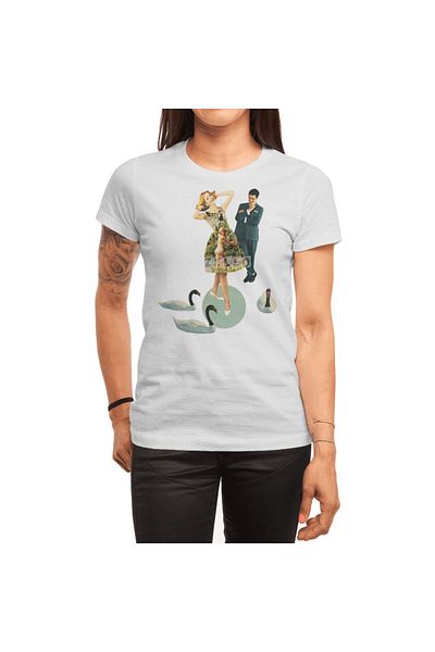 Fizello Ανδρικό και γυναικείο Unisex Λευκό T-Shirt - Swan Song
