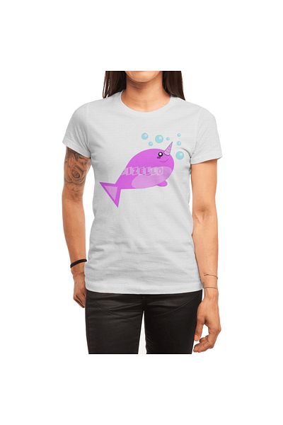 Fizello Ανδρικό και γυναικείο μπλουζάκι Unisex Λευκό Narwhal Bubbly