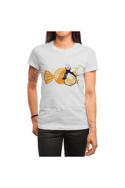 Fizello Tricou alb unisex Butterscotch Bliss Pinguin