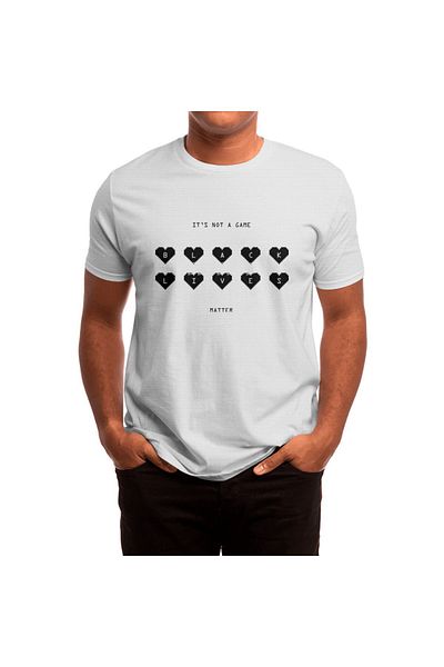 Fizello It's Not A Game - Black Lives Matter (3η έκδοση) Λευκό μπλουζάκι Unisex