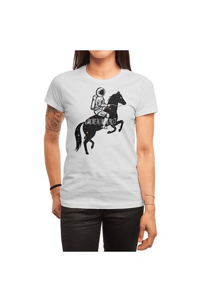 Fizello Unisex Λευκό Μπλουζάκι Astronaut - Ανδρικά και Γυναικεία