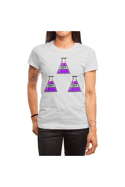 Fizello Tricou alb unisex de chimetrie - bărbați și femei