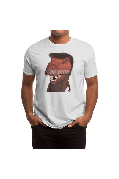 Fizello Tricou alb unisex cu model Trevon Rex