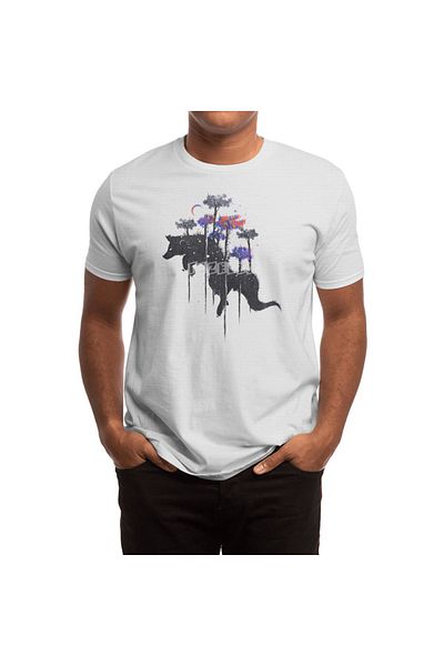 Fizello Λευκό μπλουζάκι Unisex για άνδρες και γυναίκες - Quick Cosmic Fox Jumps
