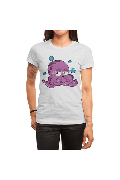 Fizello Λευκό μπλουζάκι Octopus Air Bubbles Unisex