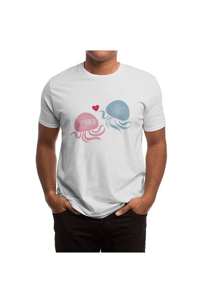 Fizello Λευκό μπλουζάκι Jellyfish In Love Unisex