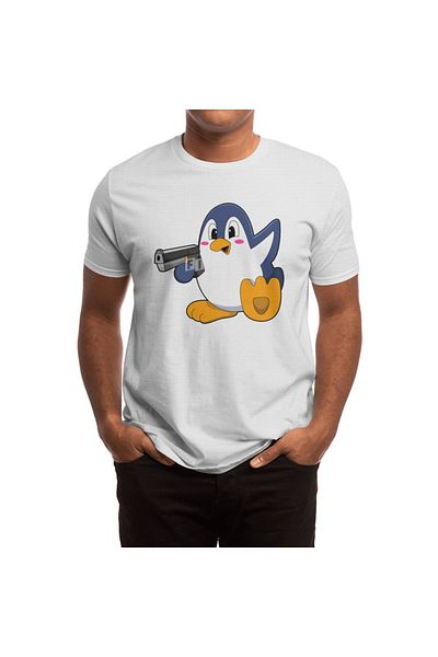 Fizello Pinguin - Λευκό Unisex T-Shirt για καθημερινή χρήση