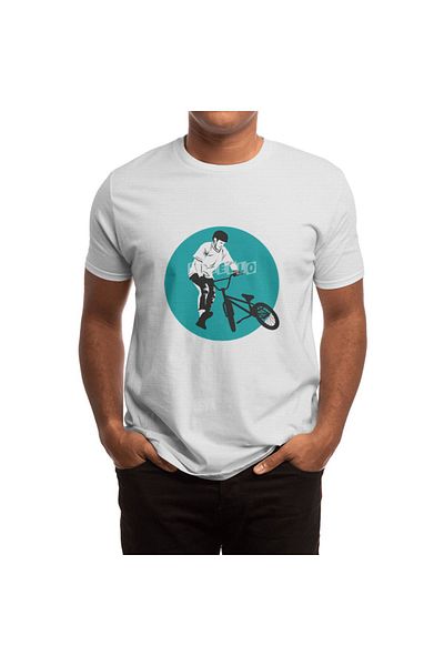 Fizello Ανδρικό και γυναικείο λευκό μπλουζάκι Unisex - Lovely Bike Design