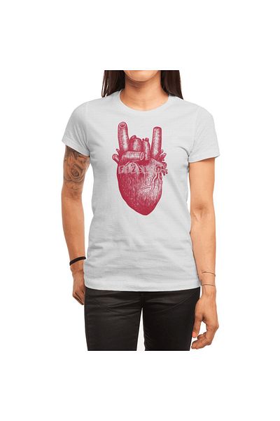 Fizello Tricou alb unisex - model inimă de petrecere, bărbați și femei