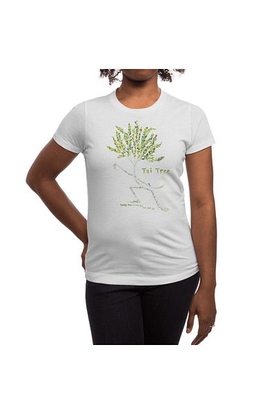 Fizello Λευκό μπλουζάκι Unisex με σχέδιο Tai Tree Sprig