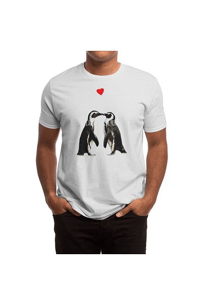 Fizello Λευκό μπλουζάκι Penguin Lovers Unisex