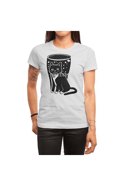 Fizello Λευκό μπλουζάκι Galaxy Beer Cat Unisex