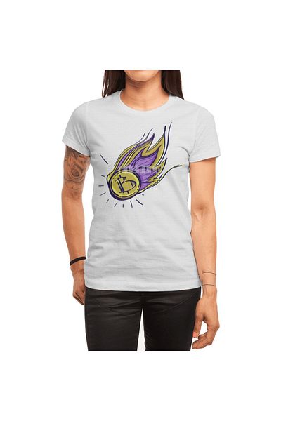 Fizello Bitcoin Destroyed Illustration Tricou alb pentru bărbați și femei unisex