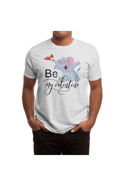 Fizello Tricou alb unisex Be My Valentine