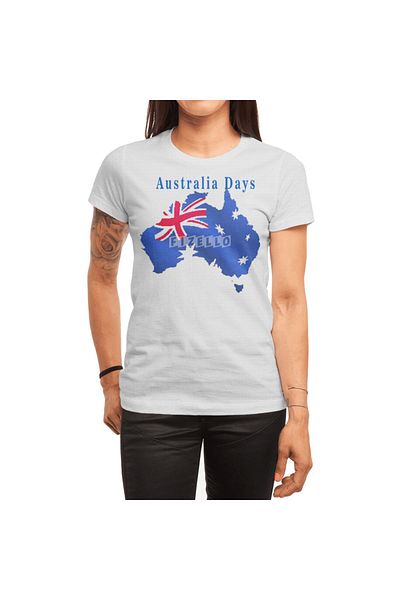 Fizello 26 Ιανουαρίου 2018 Australia Days - Λευκό μπλουζάκι Unisex για άνδρες και γυναίκες