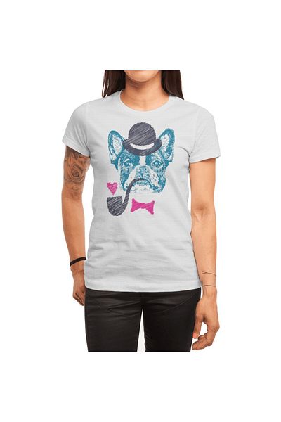 Fizello Λευκό μπλουζάκι Spiffy Frenchie Unisex