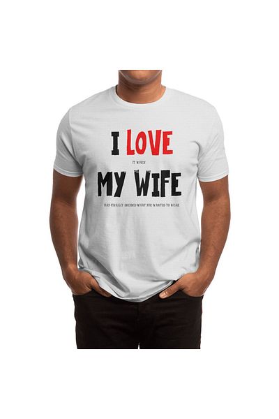 Fizello I Love My Wife Unisex Λευκό μπλουζάκι για Άνδρα και Γυναίκα - BETWEEN THE LINES